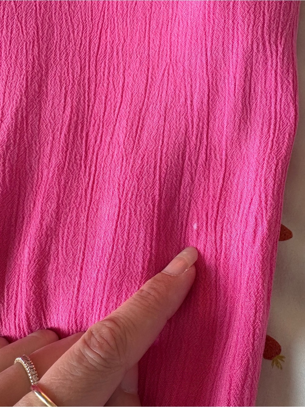 Bunulu Pink Embroidery Trimmed Wide Leg Cropped Pants Size M - Picture 11 of 11